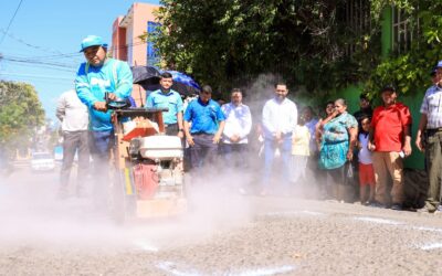 Plan Nacional de Bacheo llega a San Francisco Menéndez, Ahuachapán