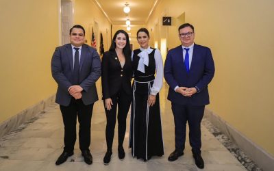 Jefes de fracción de Nuevas Ideas se reúnen con Caucus El Salvador